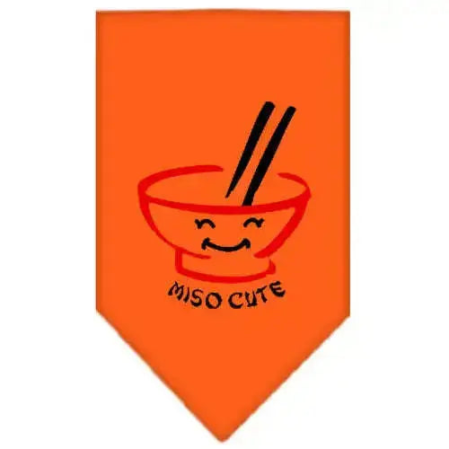 Miso-Cute-Screen-Print-Bandana-Orange-Small-GreatEagleInc-319157741