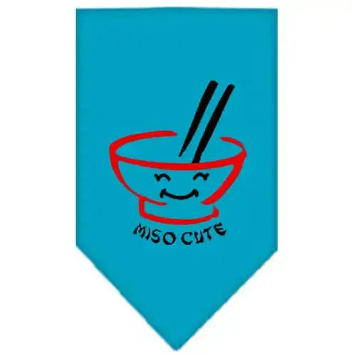 Miso-Cute-Screen-Print-Bandana-Turquoise-Large-GreatEagleInc-319158645