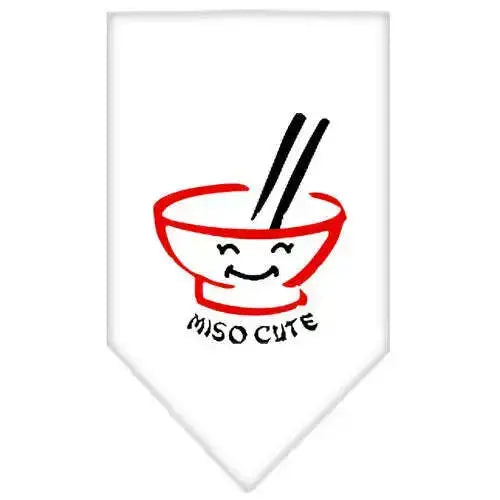 Miso-Cute-Screen-Print-Bandana-White-Small-GreatEagleInc-318590470