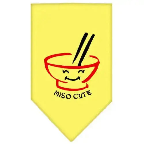 Miso-Cute-Screen-Print-Bandana-Yellow-Small-GreatEagleInc-318554379