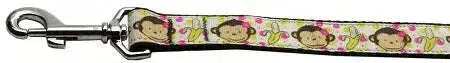 Monkeys-And-Bananas-Nylon-Dog-Leash-3-8-Inch-Wide-4ft-Long-GreatEagleInc-318840960