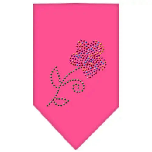 Multi-Flower-Rhinestone-Bandana-Bright-Pink-Small-GreatEagleInc-333914349
