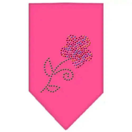Multi-Flower-Rhinestone-Bandana-Bright-Pink-Small-GreatEagleInc-333914349