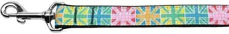 Multi-color-Uk-Flag-Nylon-Dog-Leash-5-8-Inch-Wide-6ft-Long-GreatEagleInc-318642261