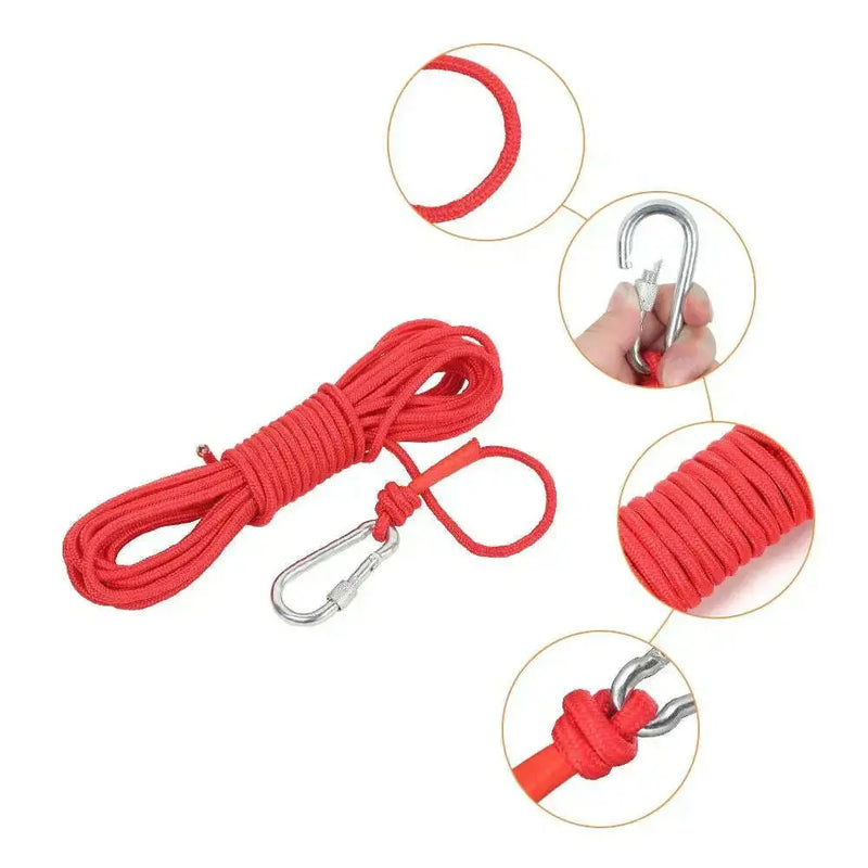 Multipurpose-Magnet-Fishing-Rescue-Safety-Rope-Rock-Climbing-Cord-with-Carabiner-GreatEagleInc-317612033