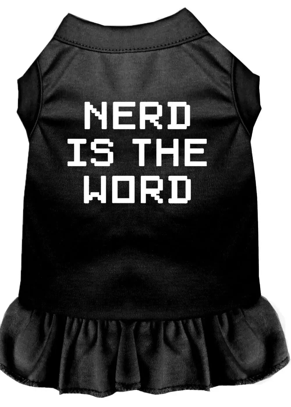 Nerd-Is-The-Word-Screen-Print-Dress-Black-Lg-GreatEagleInc-320090633