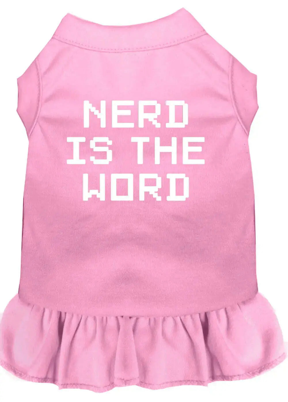 Nerd-Is-The-Word-Screen-Print-Dress-Light-Pink-Xl-GreatEagleInc-320088054