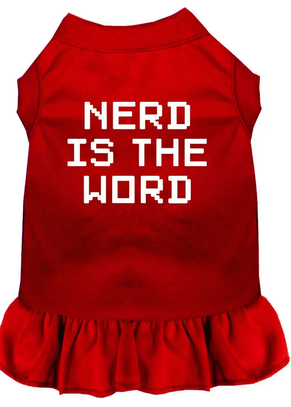 Nerd-Is-The-Word-Screen-Print-Dress-Red-Med-GreatEagleInc-333607421