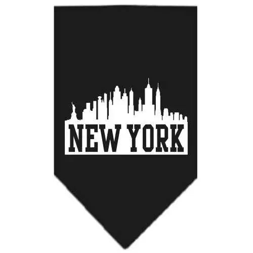 New-York-Skyline-Screen-Print-Bandana-Black-Small-GreatEagleInc-319084615