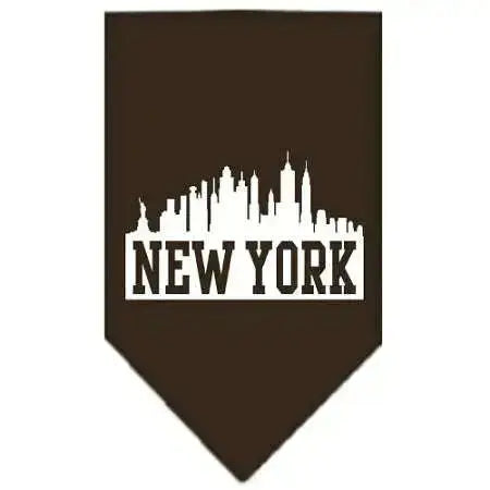 New-York-Skyline-Screen-Print-Bandana-Cocoa-Small-GreatEagleInc-319084528