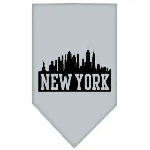 New-York-Skyline-Screen-Print-Bandana-Grey-Small-GreatEagleInc-333914639