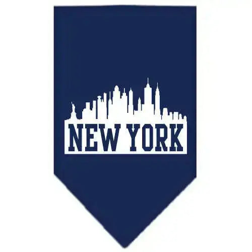 New-York-Skyline-Screen-Print-Bandana-Navy-Blue-Small-GreatEagleInc-319084274