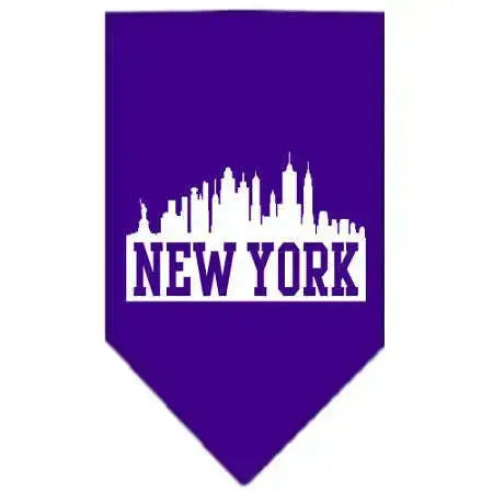 New-York-Skyline-Screen-Print-Bandana-Purple-Small-GreatEagleInc-319084063