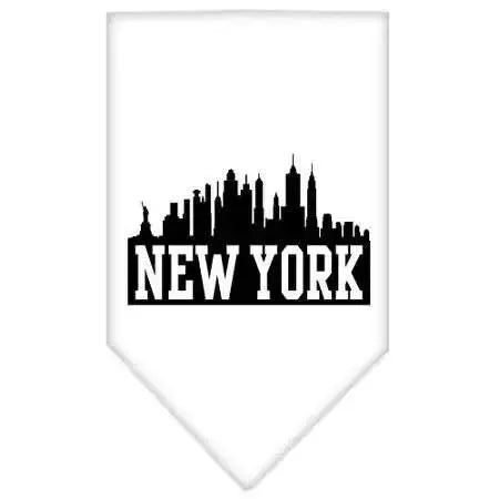 New-York-Skyline-Screen-Print-Bandana-White-Small-GreatEagleInc-319083770