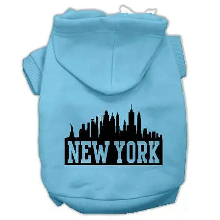 New-York-Skyline-Screen-Print-Pet-Hoodies-Baby-Blue-Size-Xxxl-GreatEagleInc-319913397