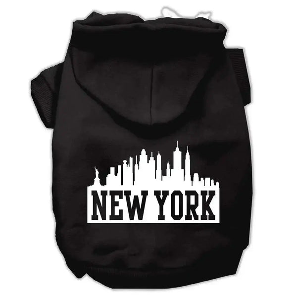 New-York-Skyline-Screen-Print-Pet-Hoodies-Black-Size-Xxl-GreatEagleInc-319914123