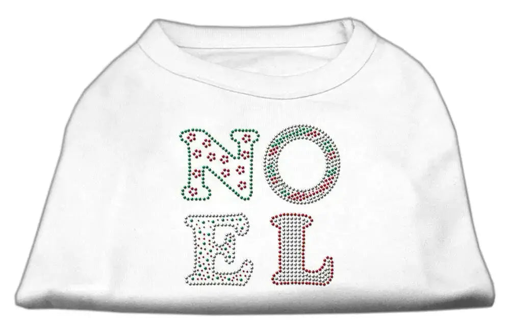 Noel-Rhinestone-Dog-Shirt-White-Med-GreatEagleInc-318719730