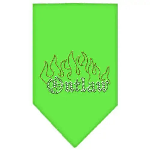 Outlaw-Rhinestone-Bandana-Lime-Green-Large-GreatEagleInc-333912716