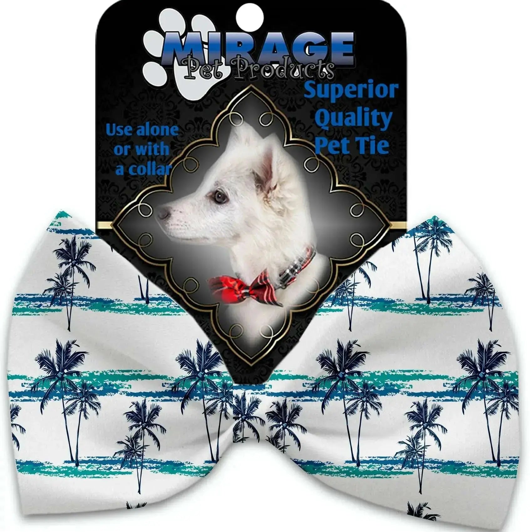 Palm-Tree-Paradise-Pet-Bow-Tie-Collar-Accessory-With-Velcro-GreatEagleInc-333870749