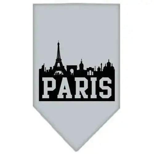 Paris-Skyline-Screen-Print-Bandana-Grey-Small-GreatEagleInc-319139979