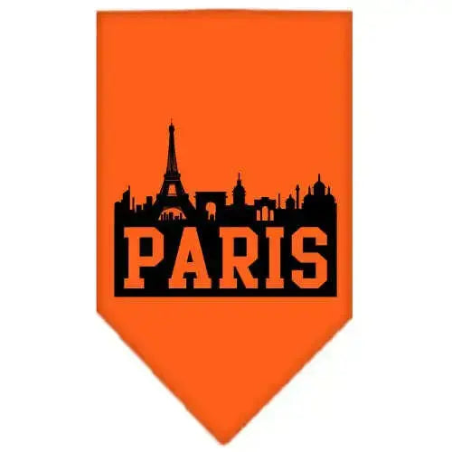 Paris-Skyline-Screen-Print-Bandana-Orange-Large-GreatEagleInc-319140918