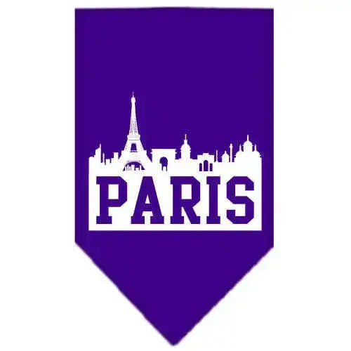 Paris-Skyline-Screen-Print-Bandana-Purple-Small-GreatEagleInc-319139494