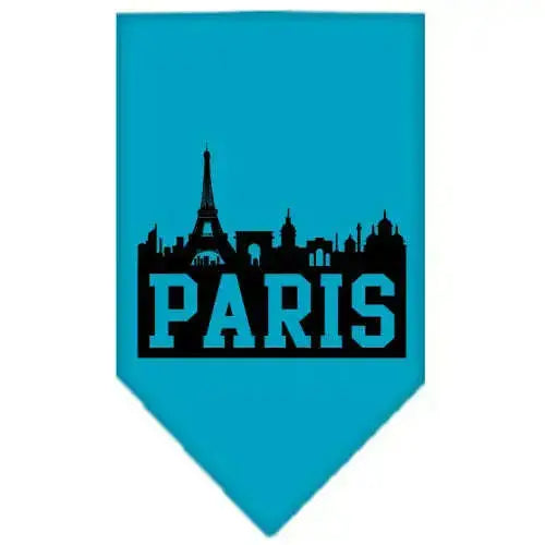 Paris-Skyline-Screen-Print-Bandana-Turquoise-Large-GreatEagleInc-319140656