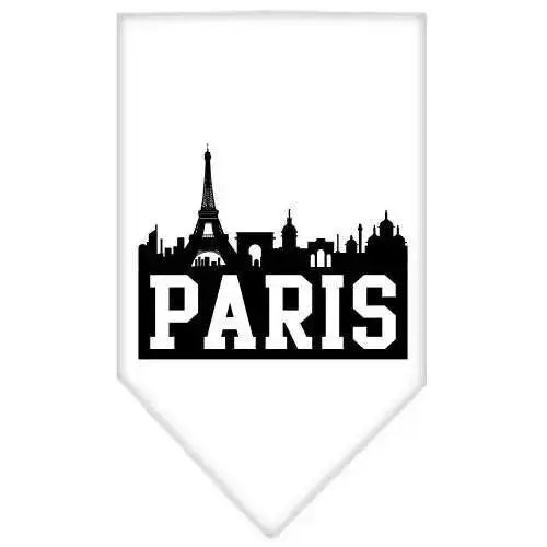 Paris-Skyline-Screen-Print-Bandana-White-Small-GreatEagleInc-319139135
