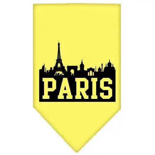 Paris-Skyline-Screen-Print-Bandana-Yellow-Large-GreatEagleInc-319140438