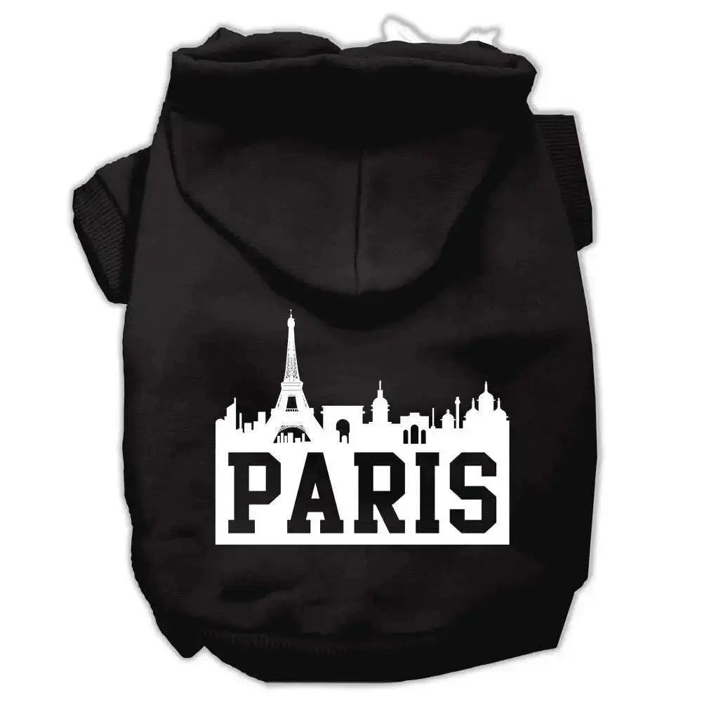 Paris-Skyline-Screen-Print-Pet-Hoodies-Black-Size-Xxl-GreatEagleInc-319754440