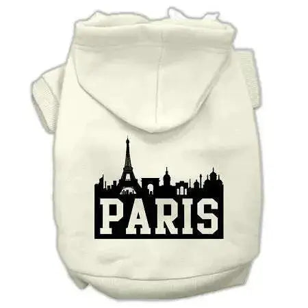 Paris-Skyline-Screen-Print-Pet-Hoodies-Cream-Size-Med-GreatEagleInc-318667791