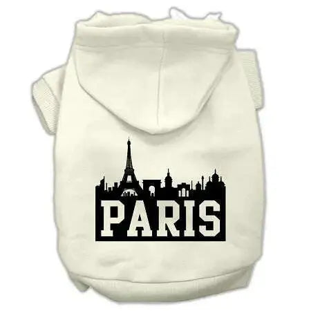 Paris-Skyline-Screen-Print-Pet-Hoodies-Cream-Size-Xl-GreatEagleInc-319755987
