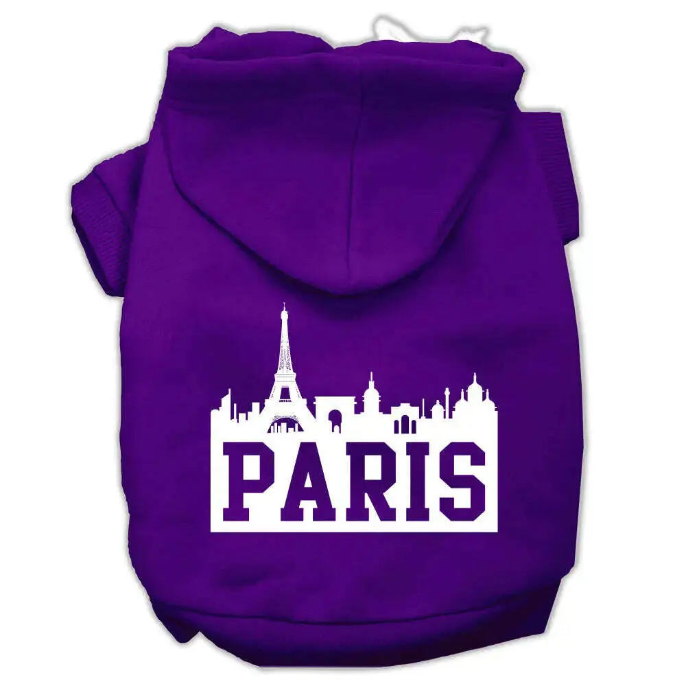 Paris-Skyline-Screen-Print-Pet-Hoodies-Purple-Size-Xl-GreatEagleInc-319755638