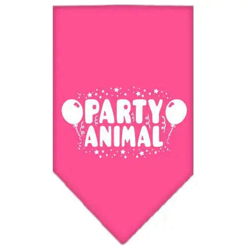 Party-Animal-Screen-Print-Bandana-Bright-Pink-Small-GreatEagleInc-319209856