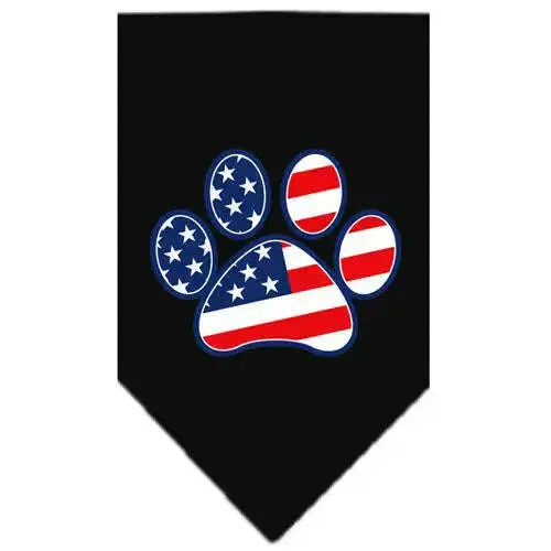 Patriotic-Paw-Screen-Print-Bandana-Black-Large-GreatEagleInc-319154992