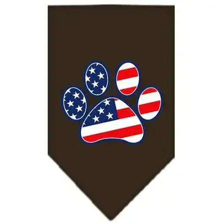 Patriotic-Paw-Screen-Print-Bandana-Cocoa-Large-GreatEagleInc-319154740