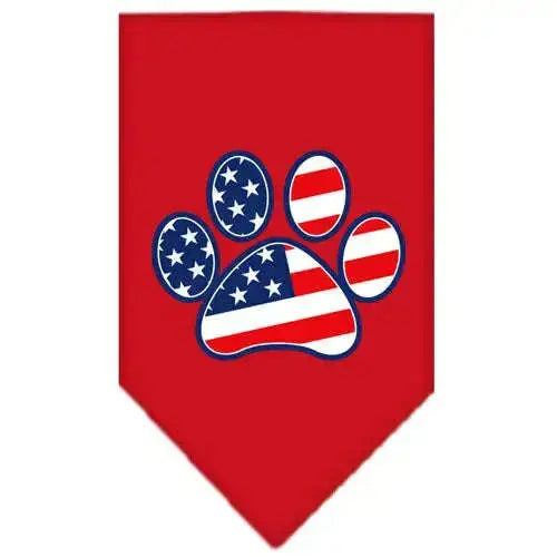 Patriotic-Paw-Screen-Print-Bandana-Red-Large-GreatEagleInc-319153963