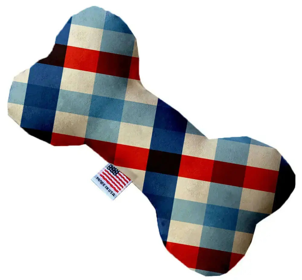 Patriotic-Plaid-8-Inch-Bone-Dog-Toy-GreatEagleInc-318888283