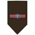 Patriotic-Star-Paw-Screen-Print-Bandana-Cocoa-Large-GreatEagleInc-319152132