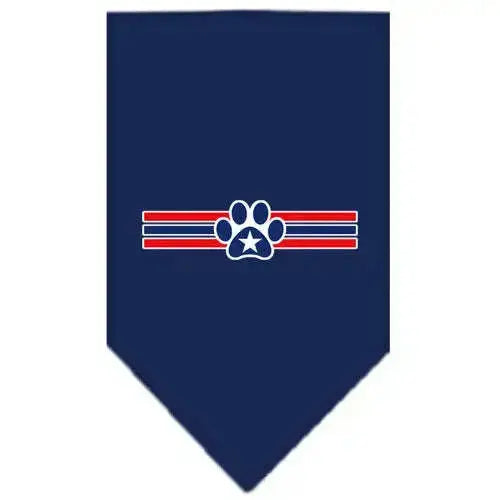 Patriotic-Star-Paw-Screen-Print-Bandana-Navy-Blue-Small-GreatEagleInc-318541217
