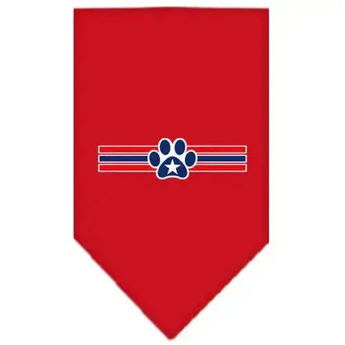 Patriotic-Star-Paw-Screen-Print-Bandana-Red-Large-GreatEagleInc-319151385