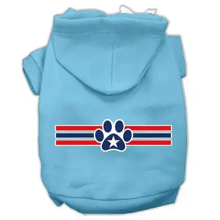Patriotic-Star-Paw-Screen-Print-Pet-Hoodies-Baby-Blue-L-GreatEagleInc-333900743