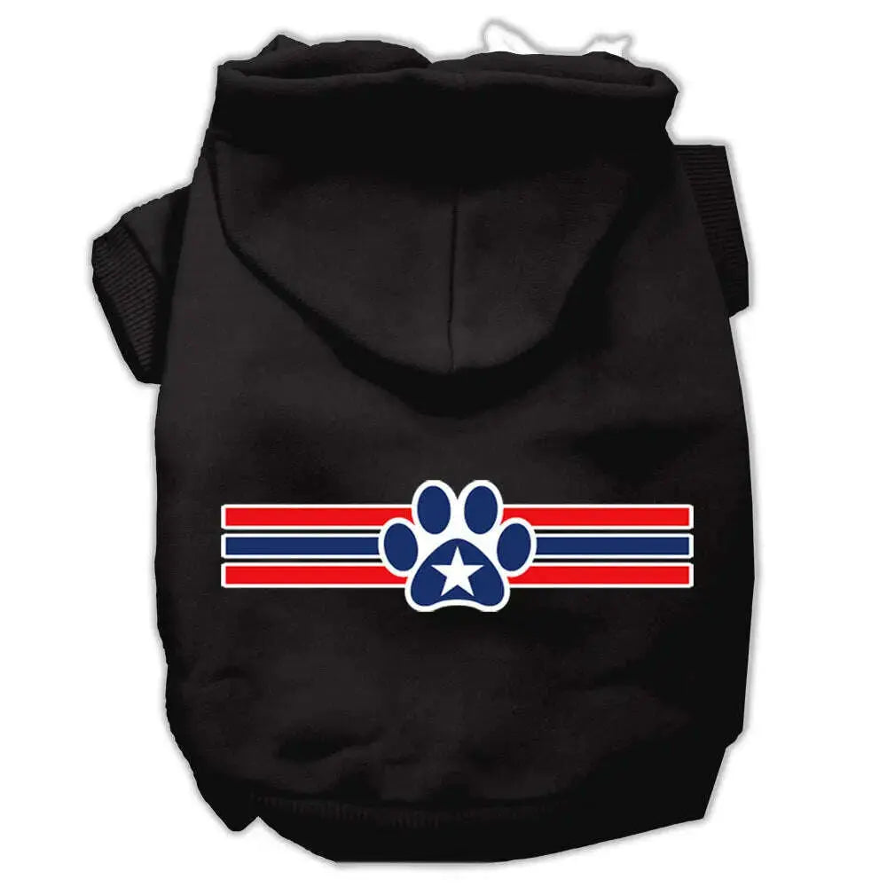 Patriotic-Star-Paw-Screen-Print-Pet-Hoodies-Black-Size-Xs-GreatEagleInc-333724697