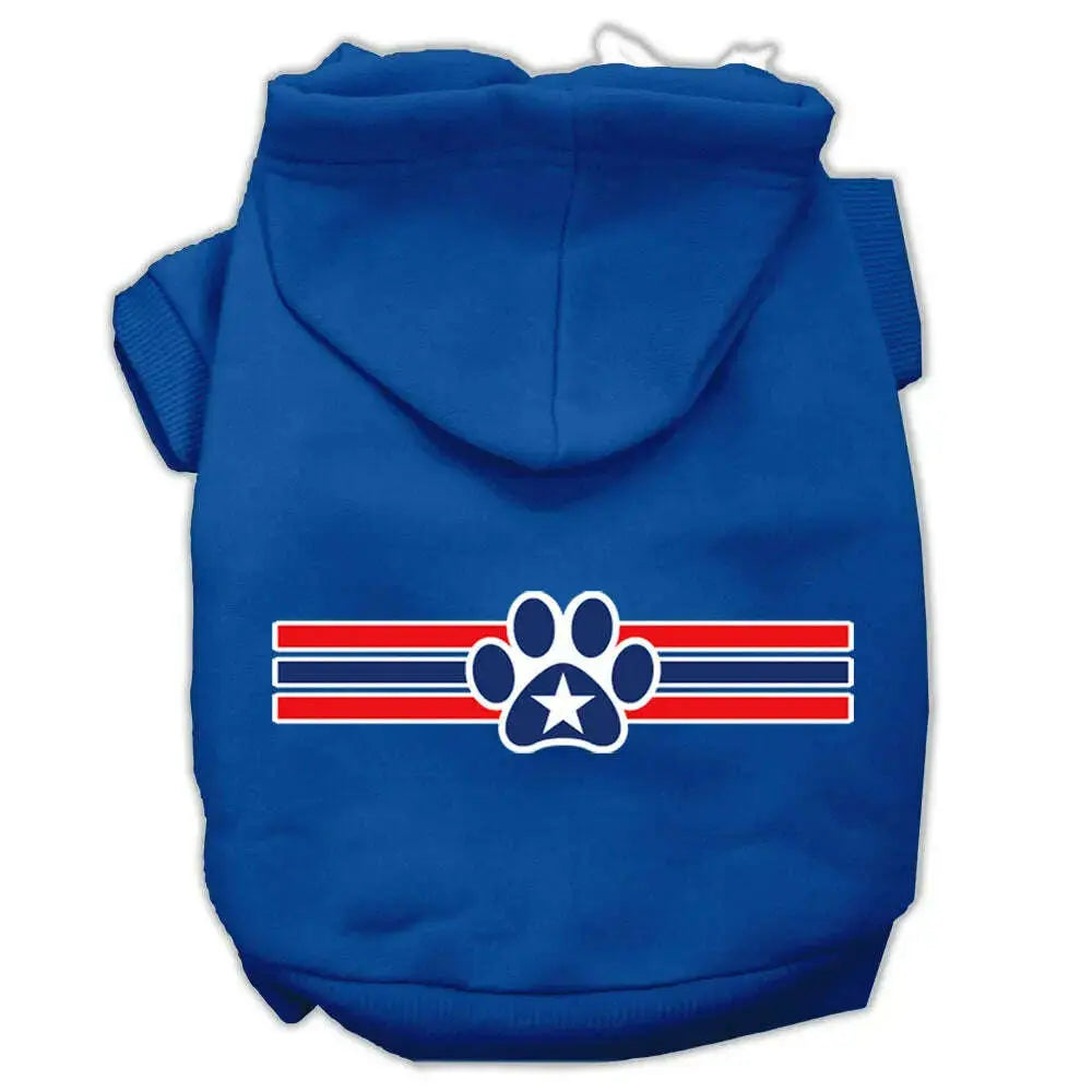 Patriotic-Star-Paw-Screen-Print-Pet-Hoodies-Blue-Size-Xxxl-GreatEagleInc-333899471