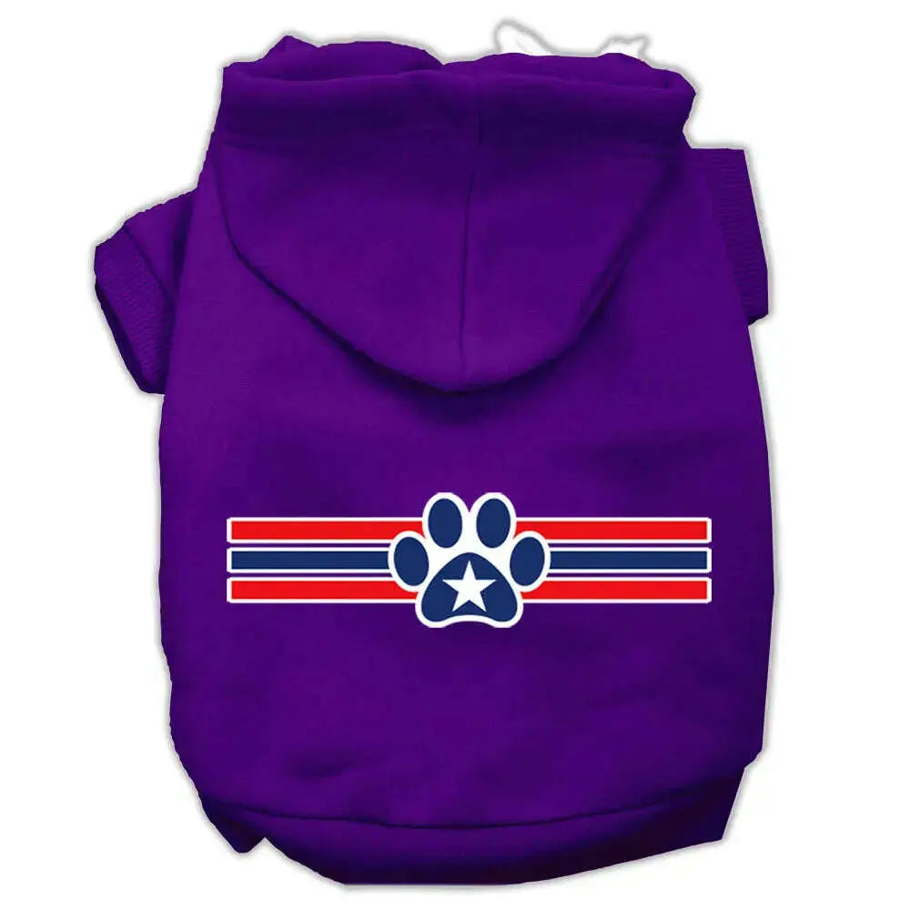 Patriotic-Star-Paw-Screen-Print-Pet-Hoodies-Purple-Size-Xs-GreatEagleInc-333724357