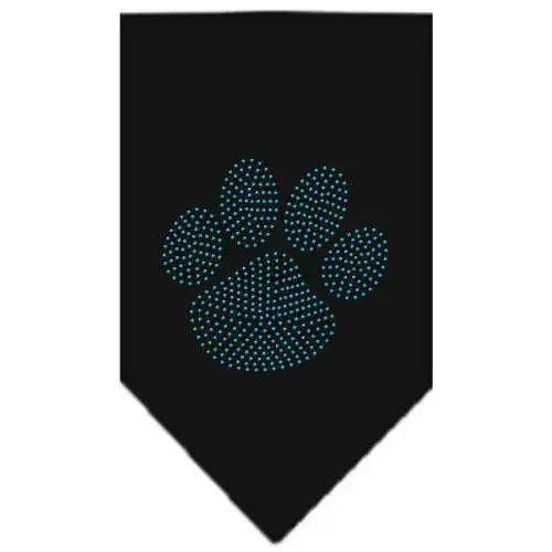 Paw-Blue-Rhinestone-Bandana-Black-Small-GreatEagleInc-319128483