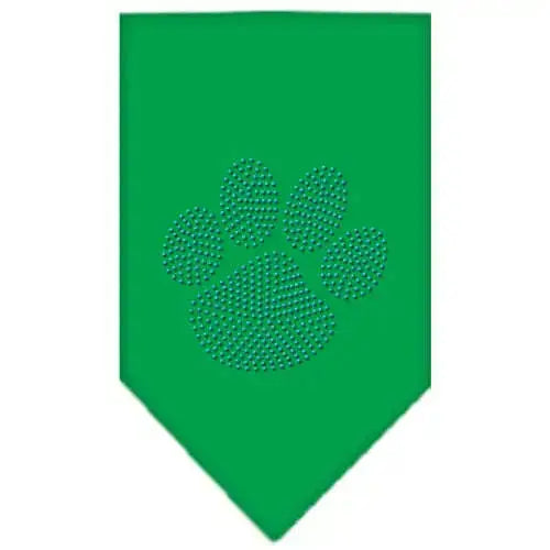 Paw-Blue-Rhinestone-Bandana-Emerald-Green-Large-GreatEagleInc-319129455