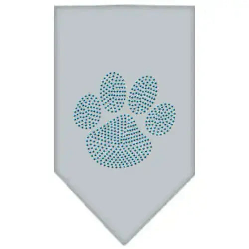 Paw-Blue-Rhinestone-Bandana-Grey-Small-GreatEagleInc-319128095