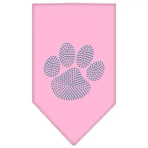 Paw-Blue-Rhinestone-Bandana-Light-Pink-Large-GreatEagleInc-319129161