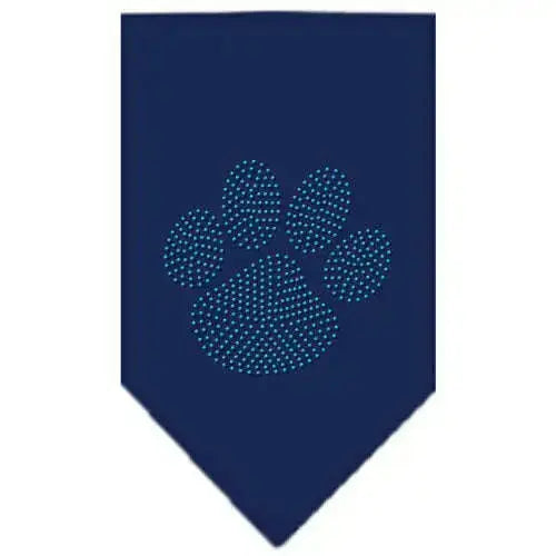 Paw-Blue-Rhinestone-Bandana-Navy-Blue-Large-GreatEagleInc-319129034